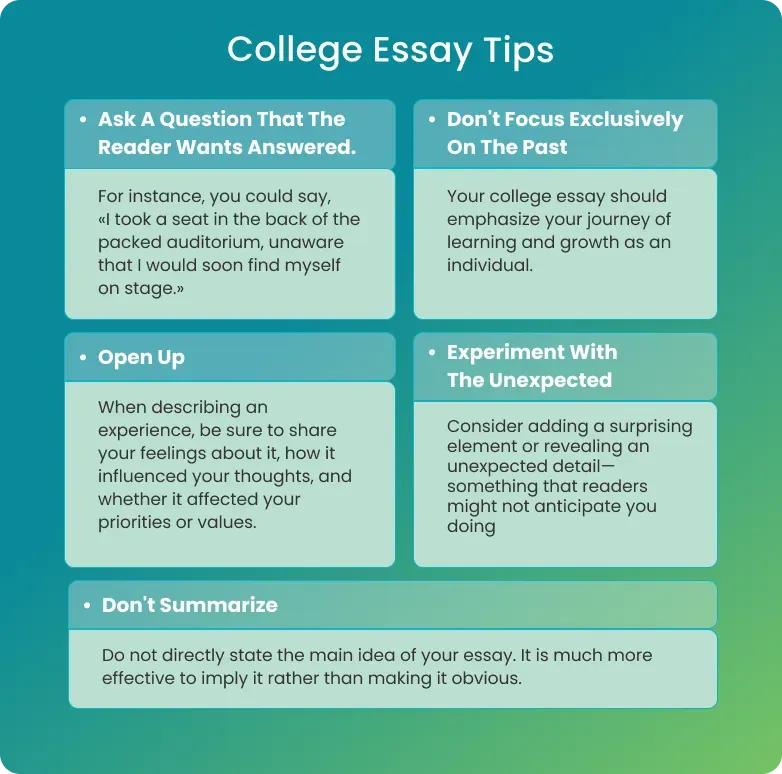 College essay writing tips