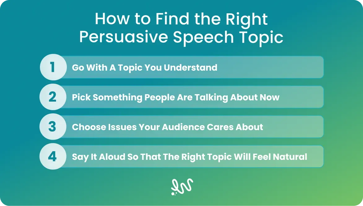 How to Find the Right Persuasive Speech Topic